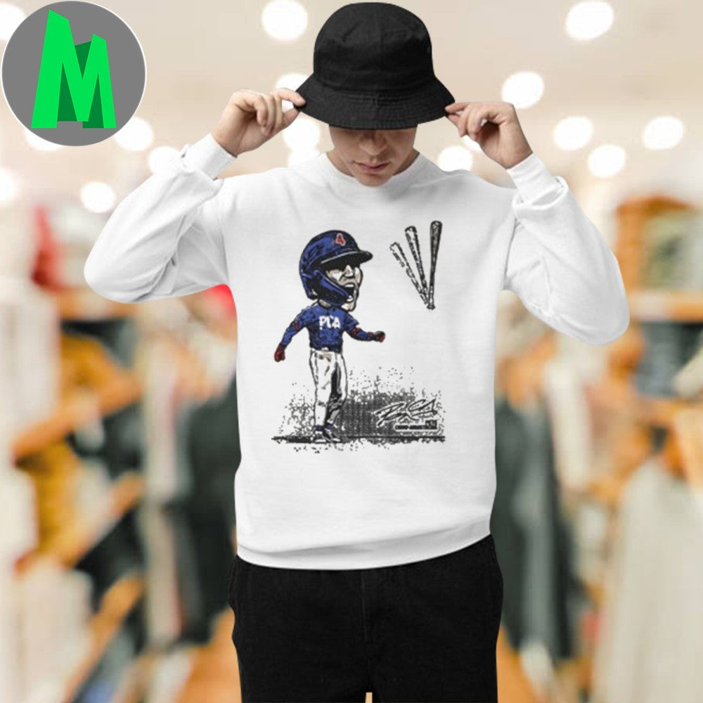 Pete Crow-Armstrong Bat Flip Big Head T-Shirt Chicago Cubs Baseball Fan Apparel Signature Graphic Tee