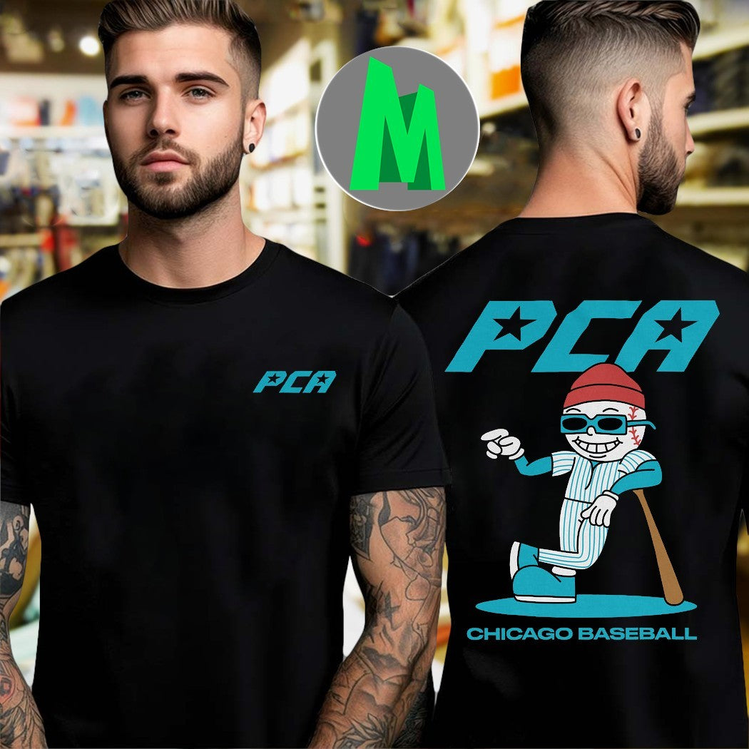Pete Crow-Armstrong (PCA) Chicago Baseball Cartoon T-Shirt