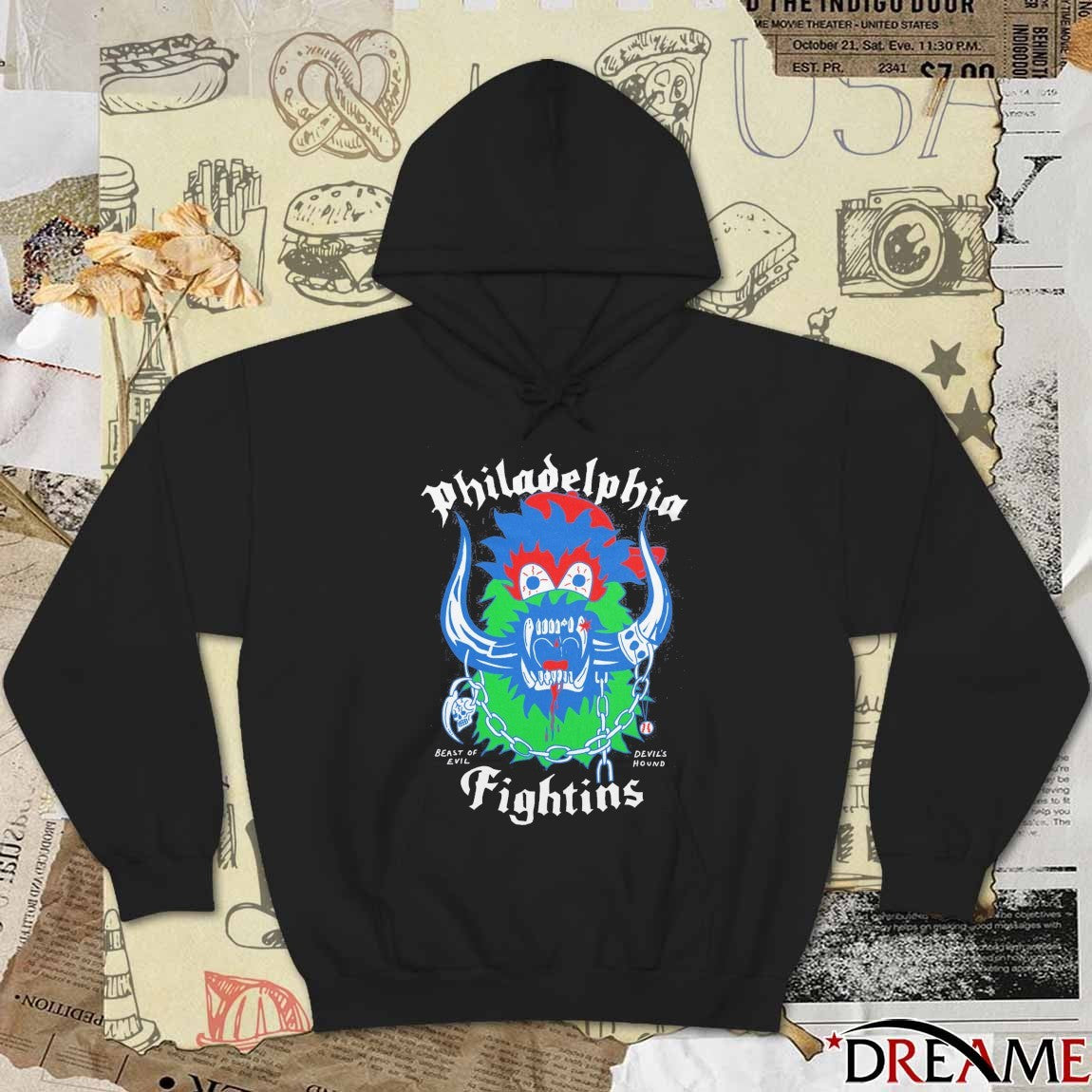 Philadelphia Fightins Beast Of Evil Devil’s Hound t-shirt