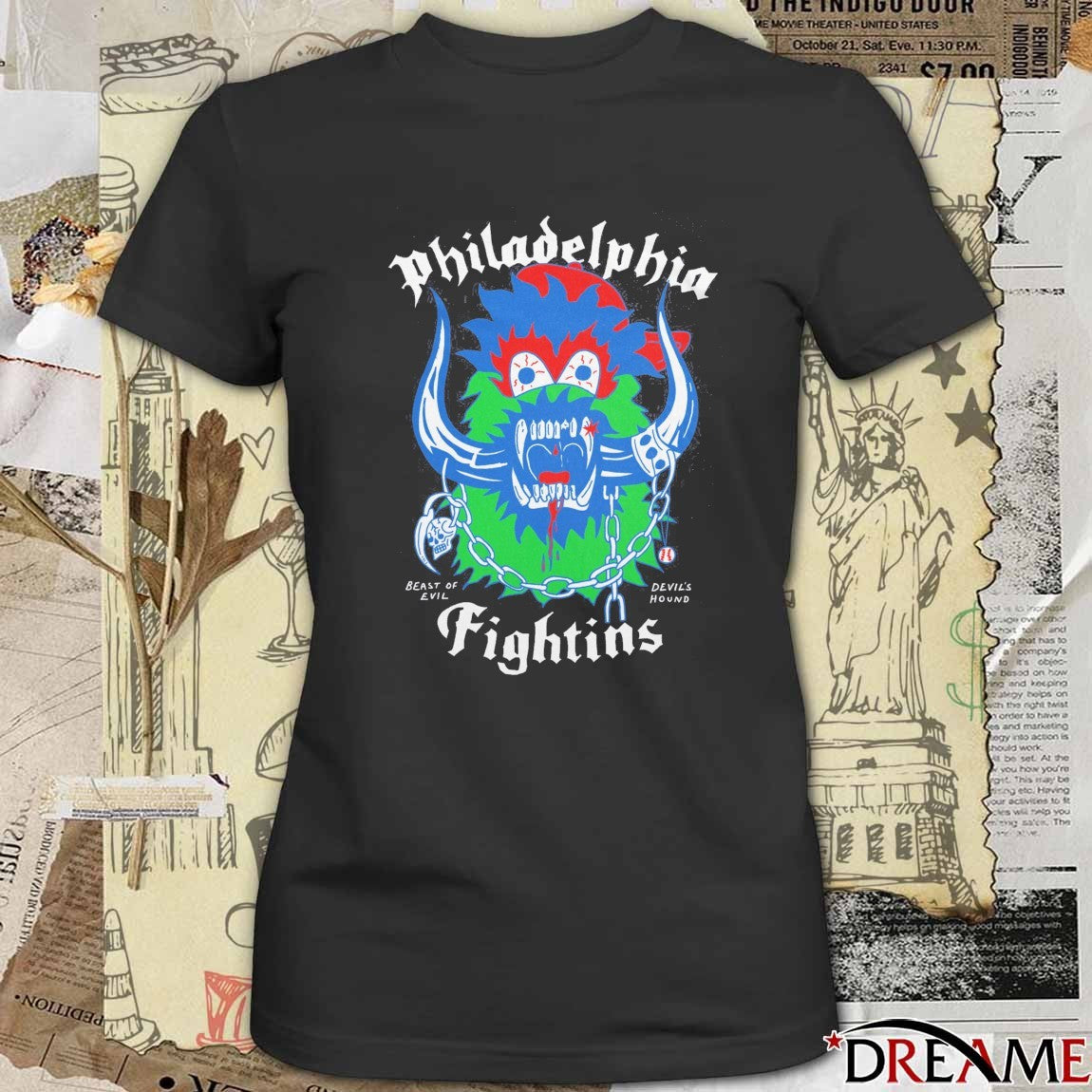 Philadelphia Fightins Beast Of Evil Devil’s Hound t-shirt