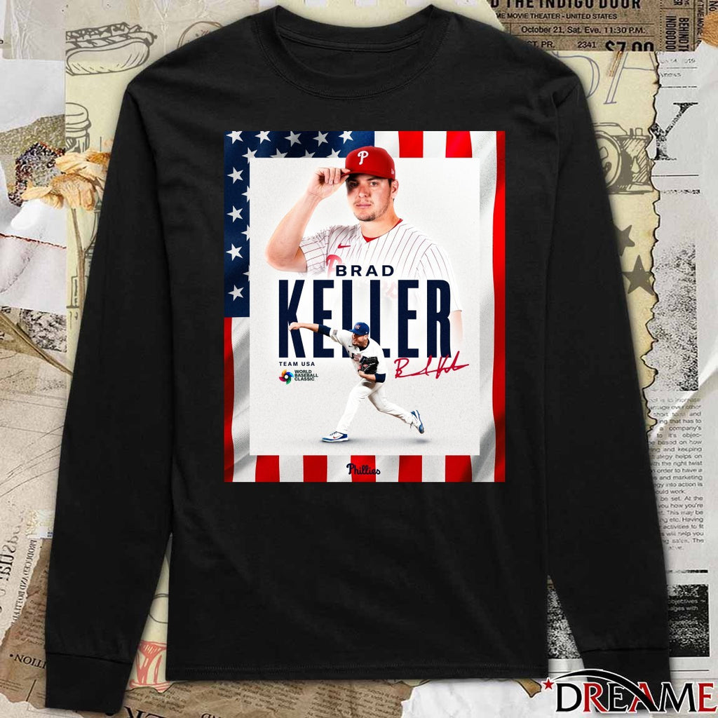 Philadelphia Phillies Brad Keller Team USA World Baseball Classic Signature Poster t-shirt