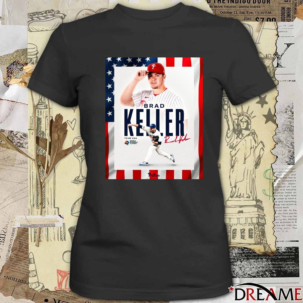 Philadelphia Phillies Brad Keller Team USA World Baseball Classic Signature Poster t-shirt