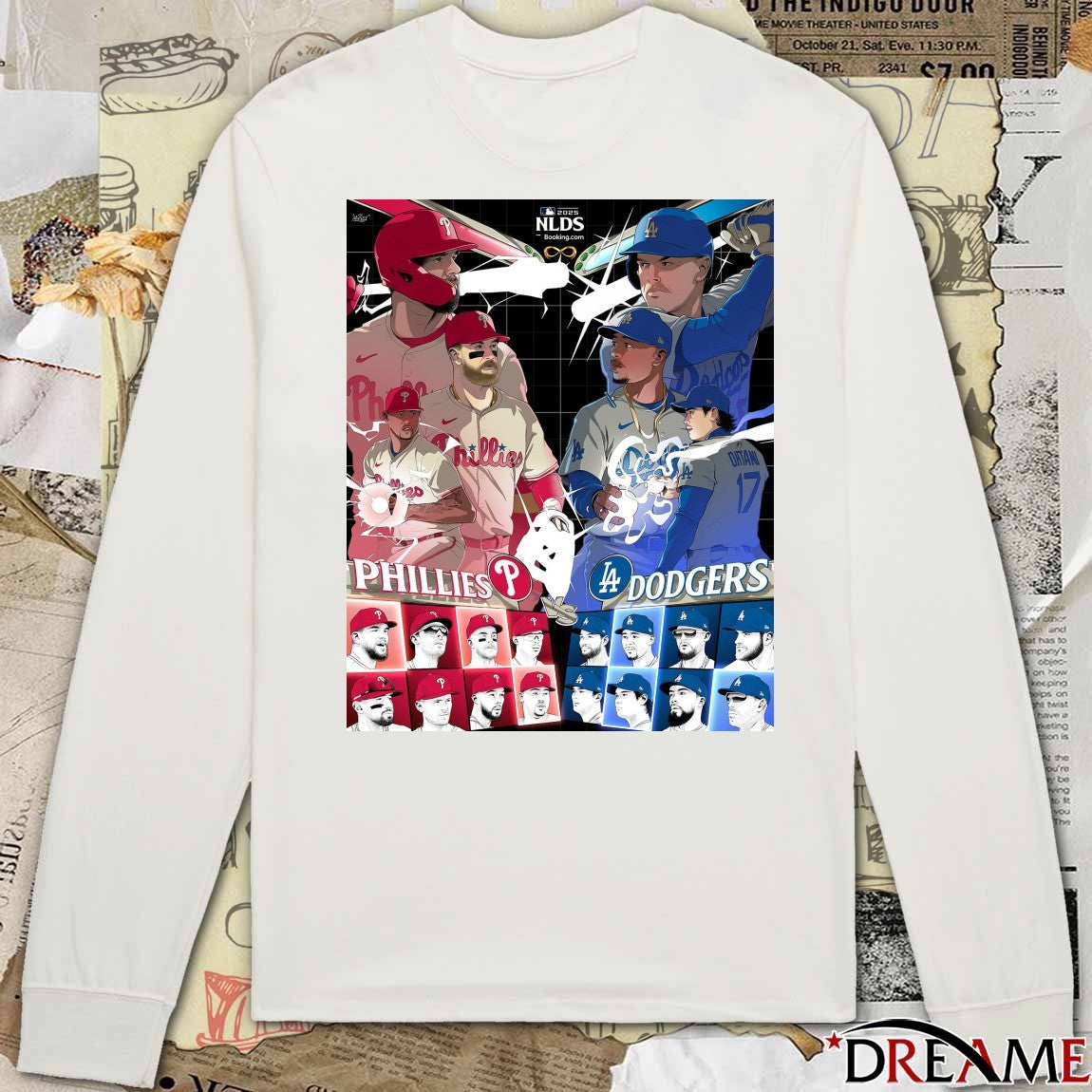 Philadelphia Phillies Vs Los Angeles Dodgers 2025 MLB National League Division Series Art Poster t-shirt