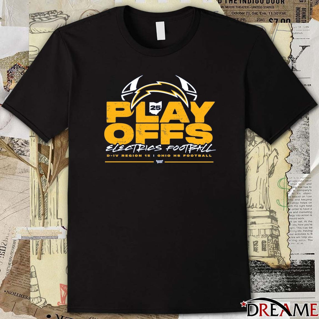 Philo Football Playoffs 2025 Electric Football D-IV Region 15 Ohio HS Football t-shirt