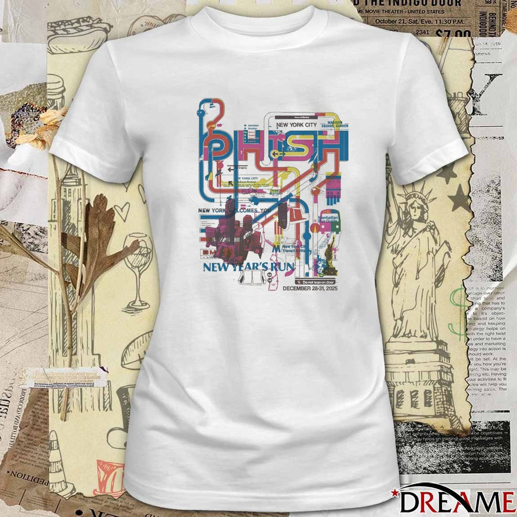 Phish New Year’s Run New York Welcomes You MSG December 28-31 2025 t-shirt