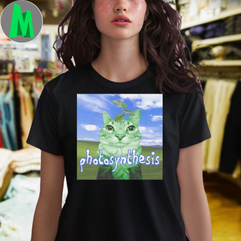 Photosynthesis Green Cat Mantis Meme Cringe T-Shirt