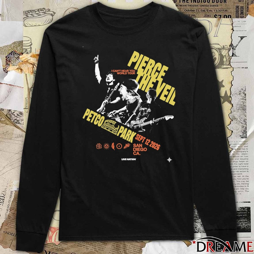 Pierce The Veil Petco Park September 12 2026 San Diego CA I Can’t Hear You World Tour t-shirt