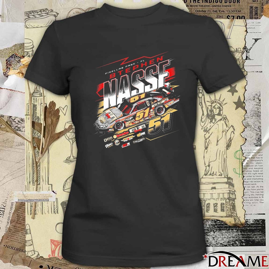 Pinellas Park FL Stephen Nasse Racing 51 t-shirt