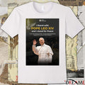 Pinoy Catholics I Stand With Pope Leo XIV And I Stand For Peace I Am Not Afraid Of The Trump Administration Poster t-shirt