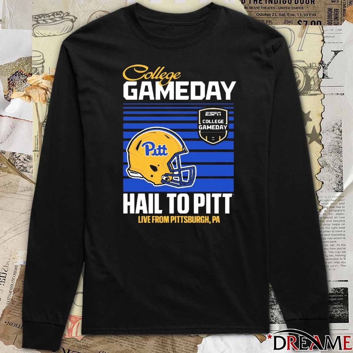 Pitt Panthers College GameDay Hail To Pitt Live From Pittsburgh PA Helmet t-shirt