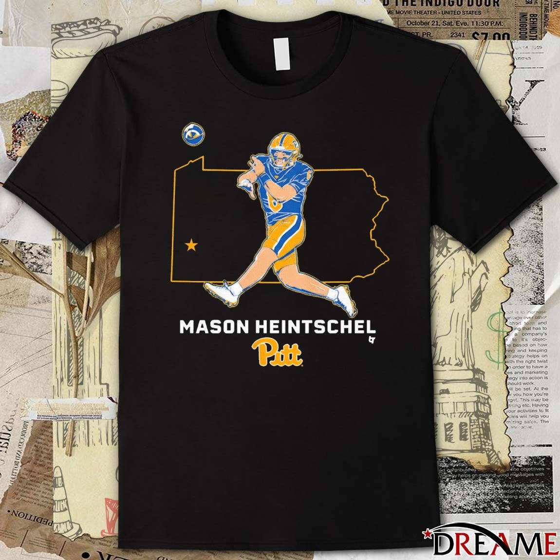 Pitt Panthers Football Mason Heintschel State Star t-shirt