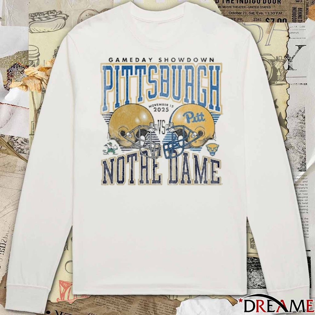Pitt Panthers Football vs Notre Dame Fighting Irish Gameday Showdown November 15 2025 Helmet t-shirt