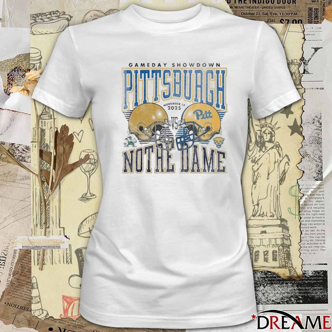 Pitt Panthers Football vs Notre Dame Fighting Irish Gameday Showdown November 15 2025 Helmet t-shirt