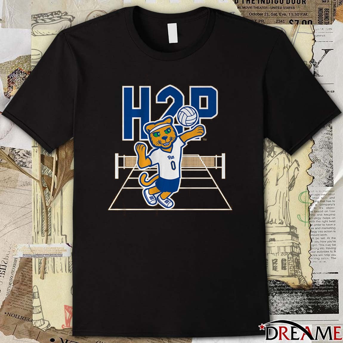 Pitt Panthers Volleyball H2P Roc Logo 2025 t-shirt
