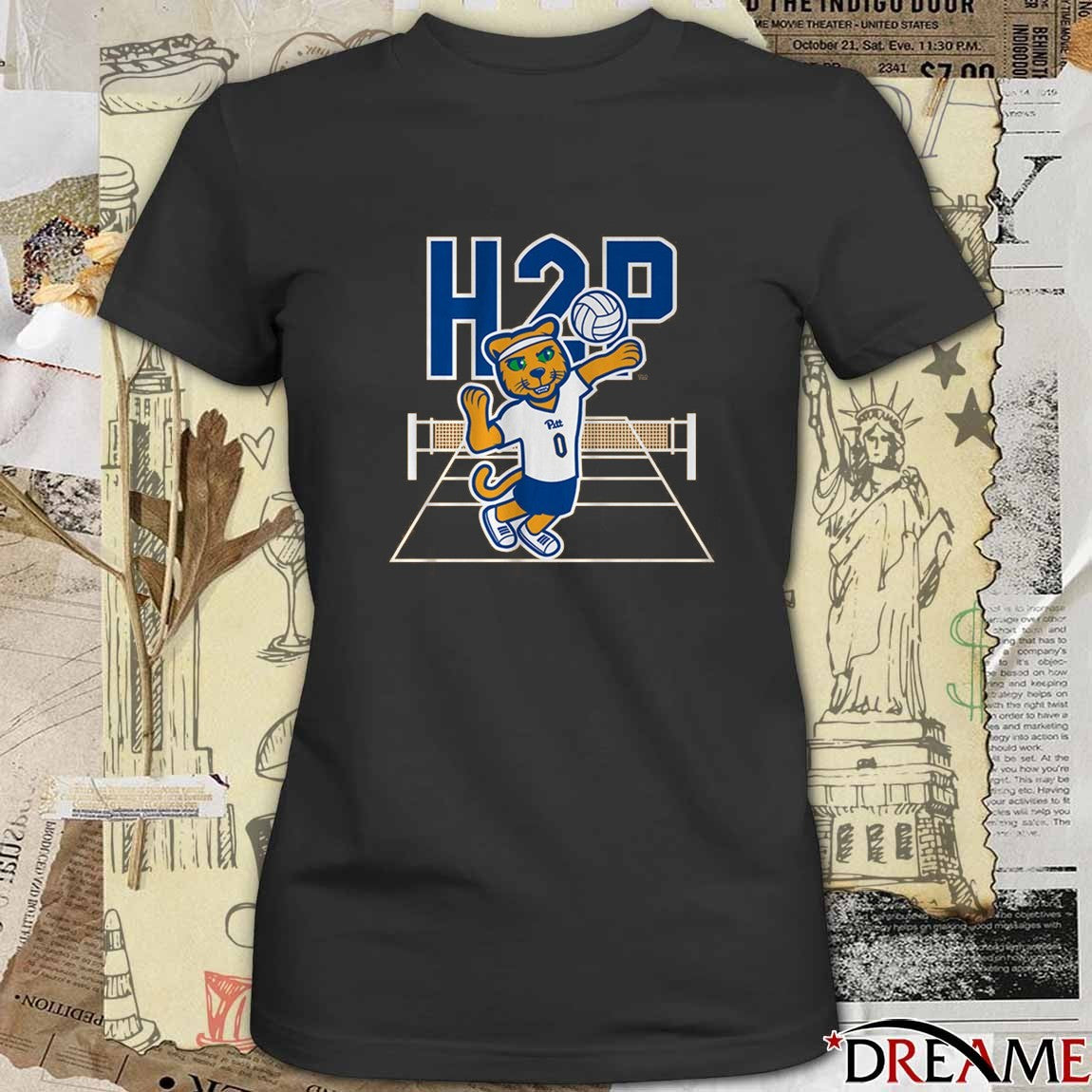 Pitt Panthers Volleyball H2P Roc Logo 2025 t-shirt