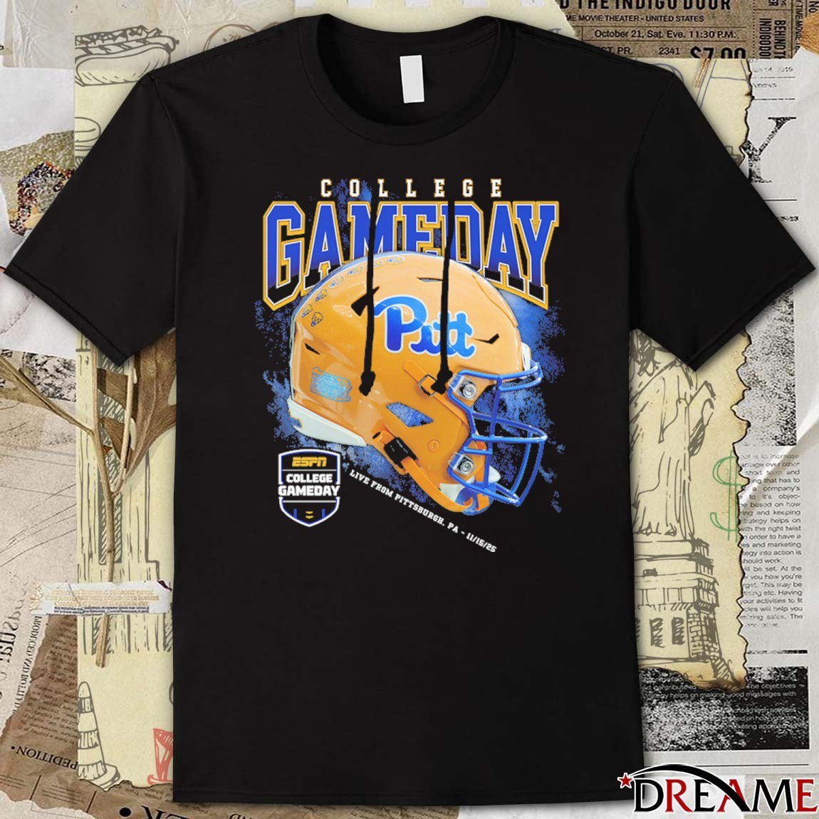 Pittsburgh Panthers ESPN College GameDay Helmet Live From Pittsburgh PA 11 15 2025 t-shirt