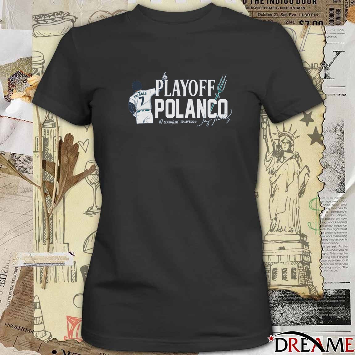 Playoff Polanco Jorge Polanco Seattle Mariners MLB Slash Line Signature t-shirt