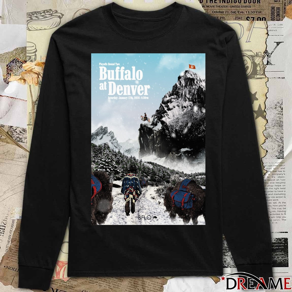 Playoffs Bound Two Buffalo At Denver Saturday January 17th 2026 Poster t-shirt