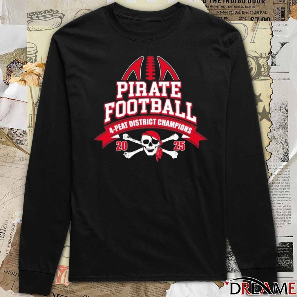 Port Charlotte Pirate Football 4-Peat District Champions 2025 t-shirt