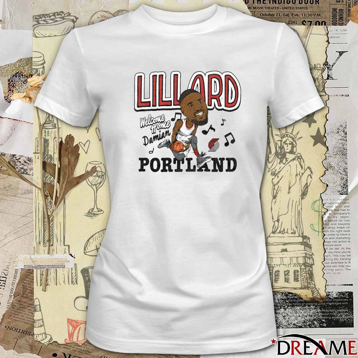 Portland Trail Blazers Damian Lillard Welcome Home Caricature 2025 t-shirt
