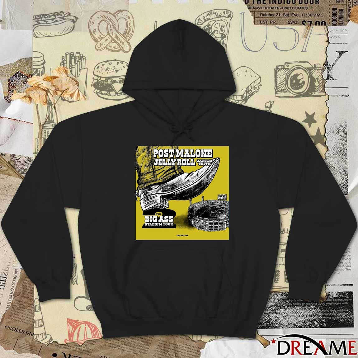 Post Malone The Big Ass Stadium Tour 2026 Live Nation Poster t-shirt