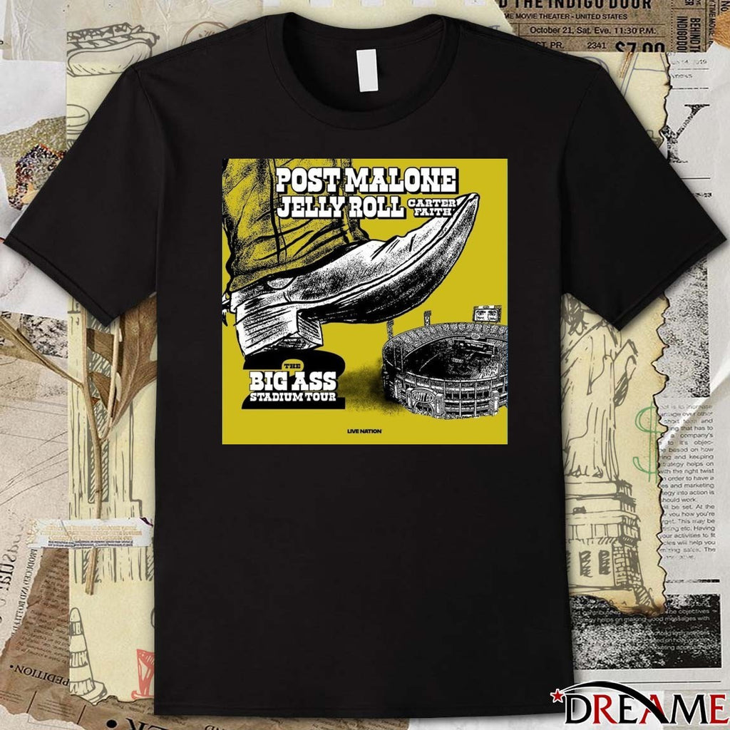 Post Malone The Big Ass Stadium Tour 2026 Live Nation Poster t-shirt