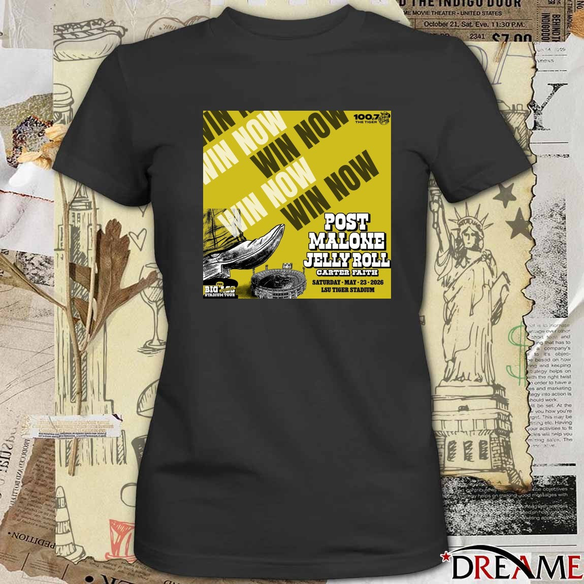 Post Malone The Big Ass Stadium Tour May 23 2026 LSU Tiger Stadium Poster t-shirt