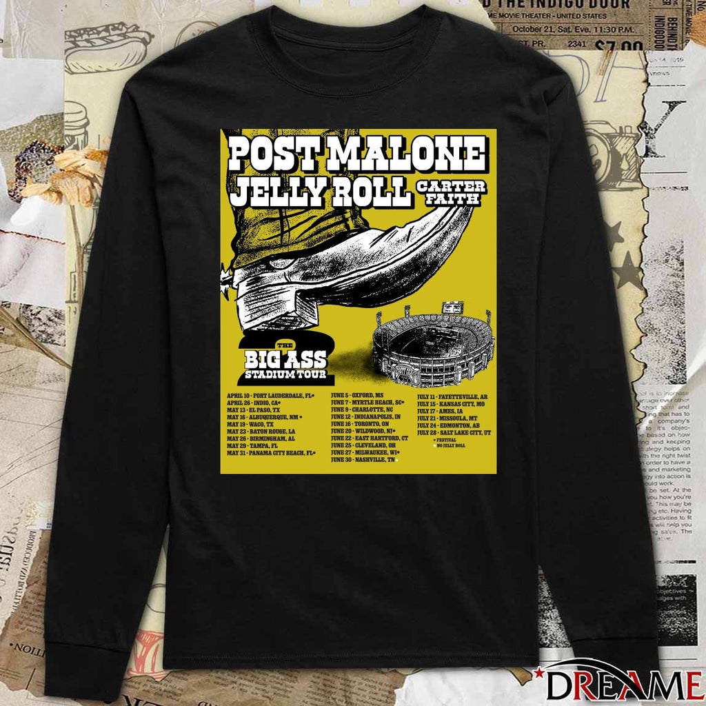 Post Malone The Big Ass Stadium Tour Part 2 April 10 – July 28 2026 Poster t-shirt