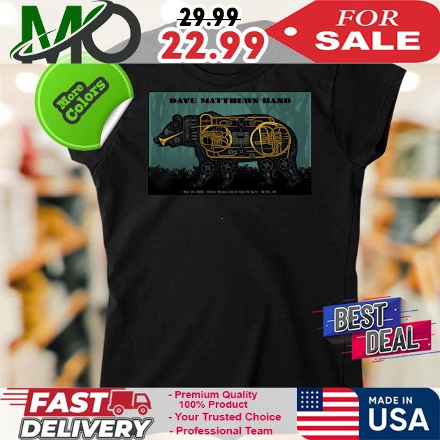 Poster 05-24-2025 Bethel Woods Center For The Arts Bethel NY Dave Matthews Band Official Concert Tour Shirt