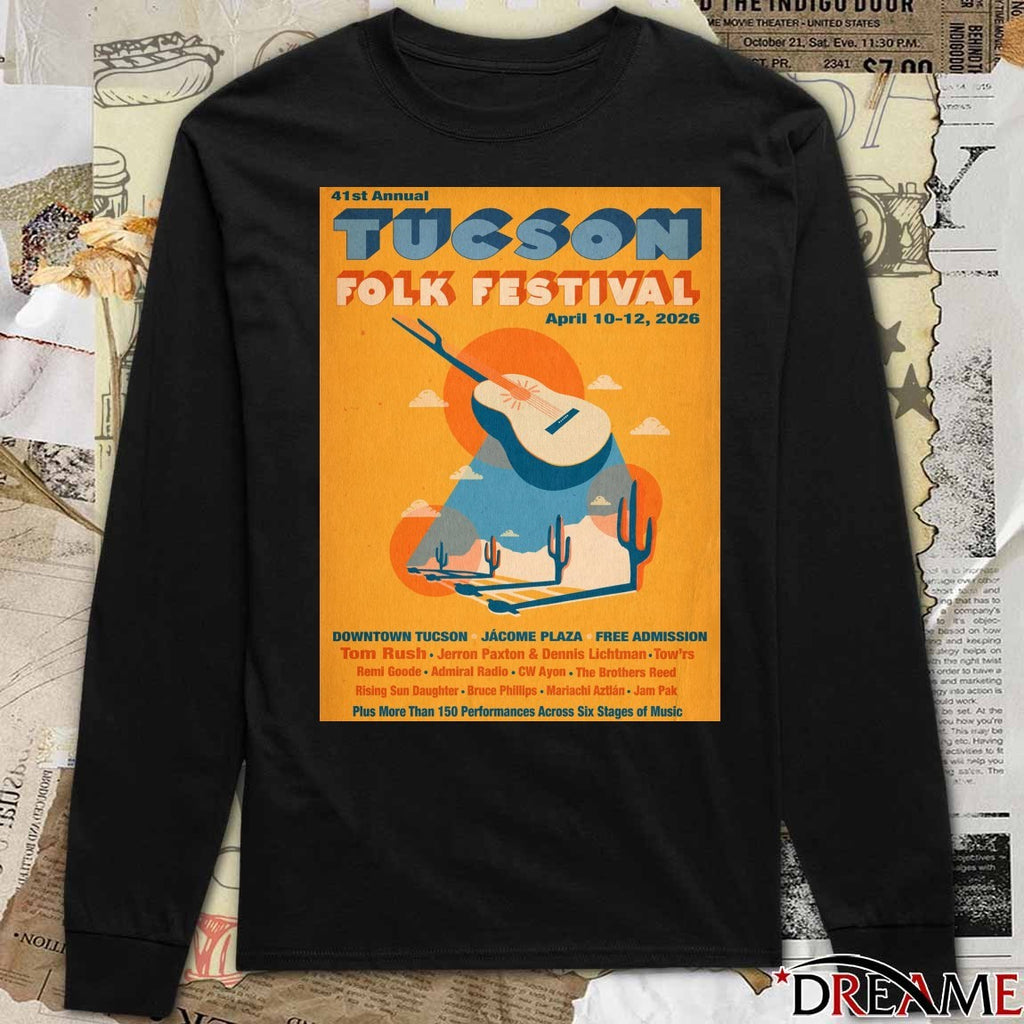 Poster 41st Annual Tucson Folk Festival Tucson AZ April 10-12 2026 t-shirt