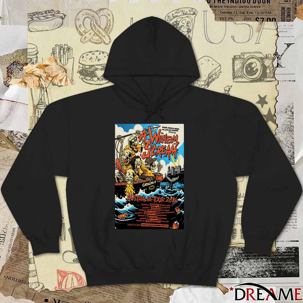 Poster A Wilhelm Scream Australia Tour 2026 March 6 – 15 Shows t-shirt