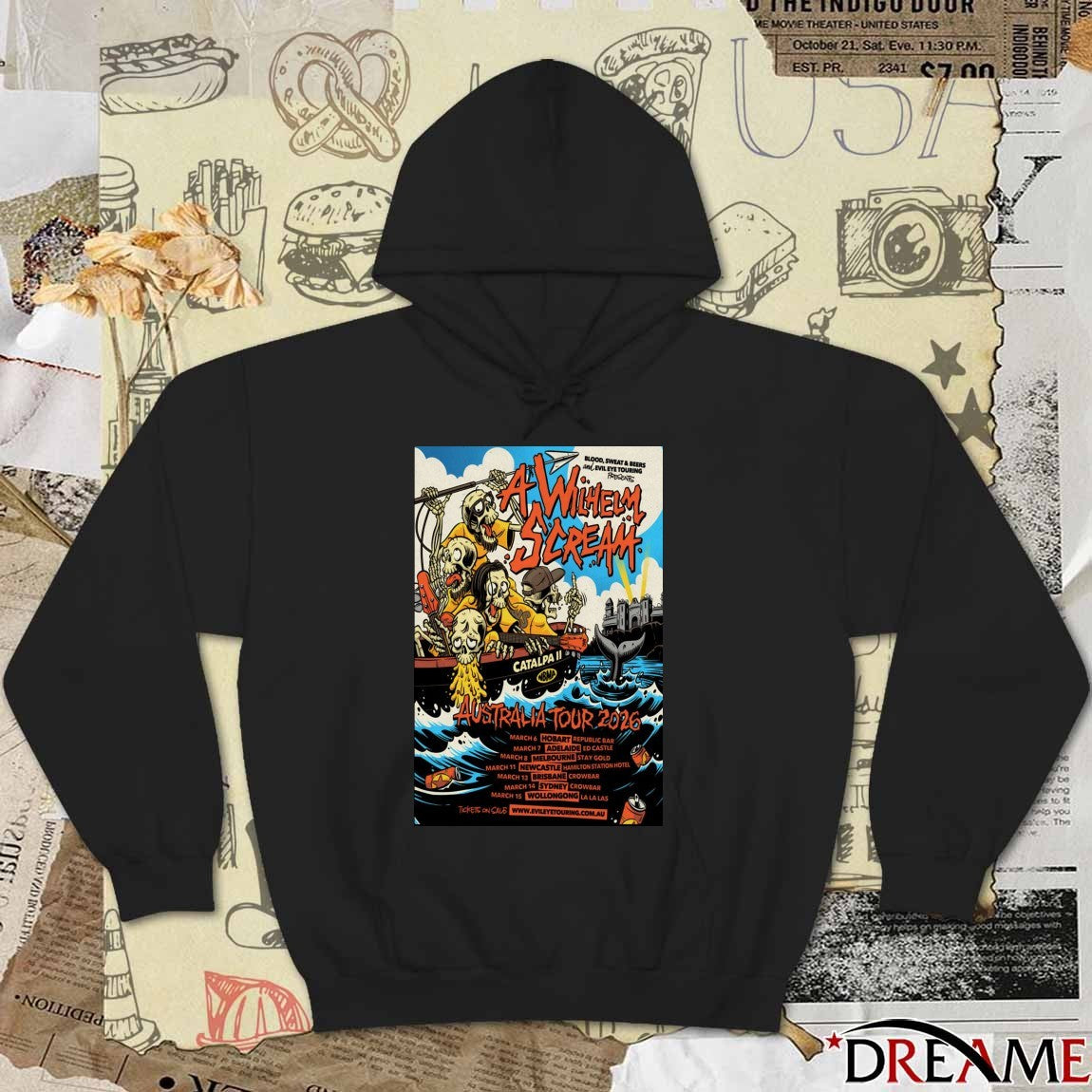 Poster A Wilhelm Scream Australia Tour 2026 March 6 – 15 Shows t-shirt