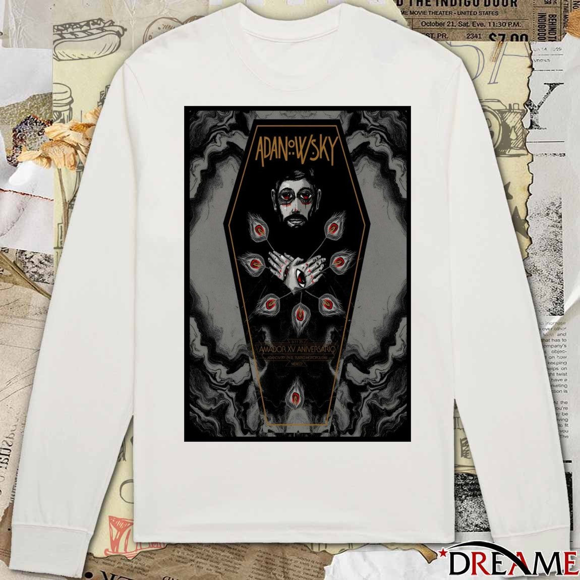 Poster Adanowsky November 6 2025 Amador 15th Anniversary. Mexico Event t-shirt