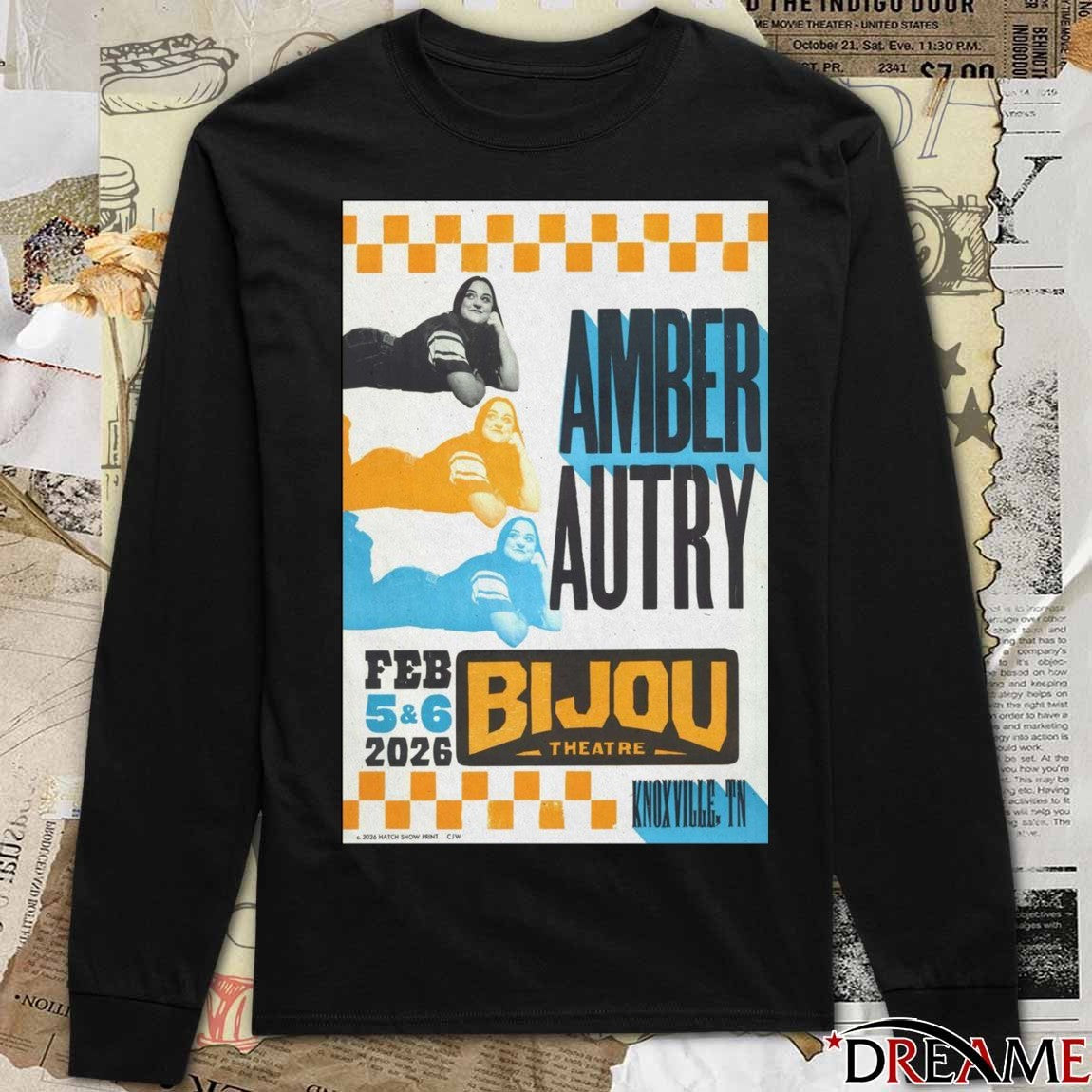 Poster Amber Autry Bijou Theatre February 5-6 2026 t-shirt