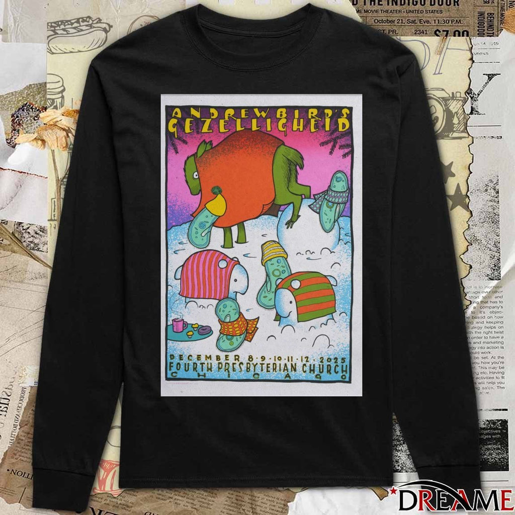 Poster Andrew Bird Fourth Presbyterian Church In Chicago IL December 8-12 2025 t-shirt
