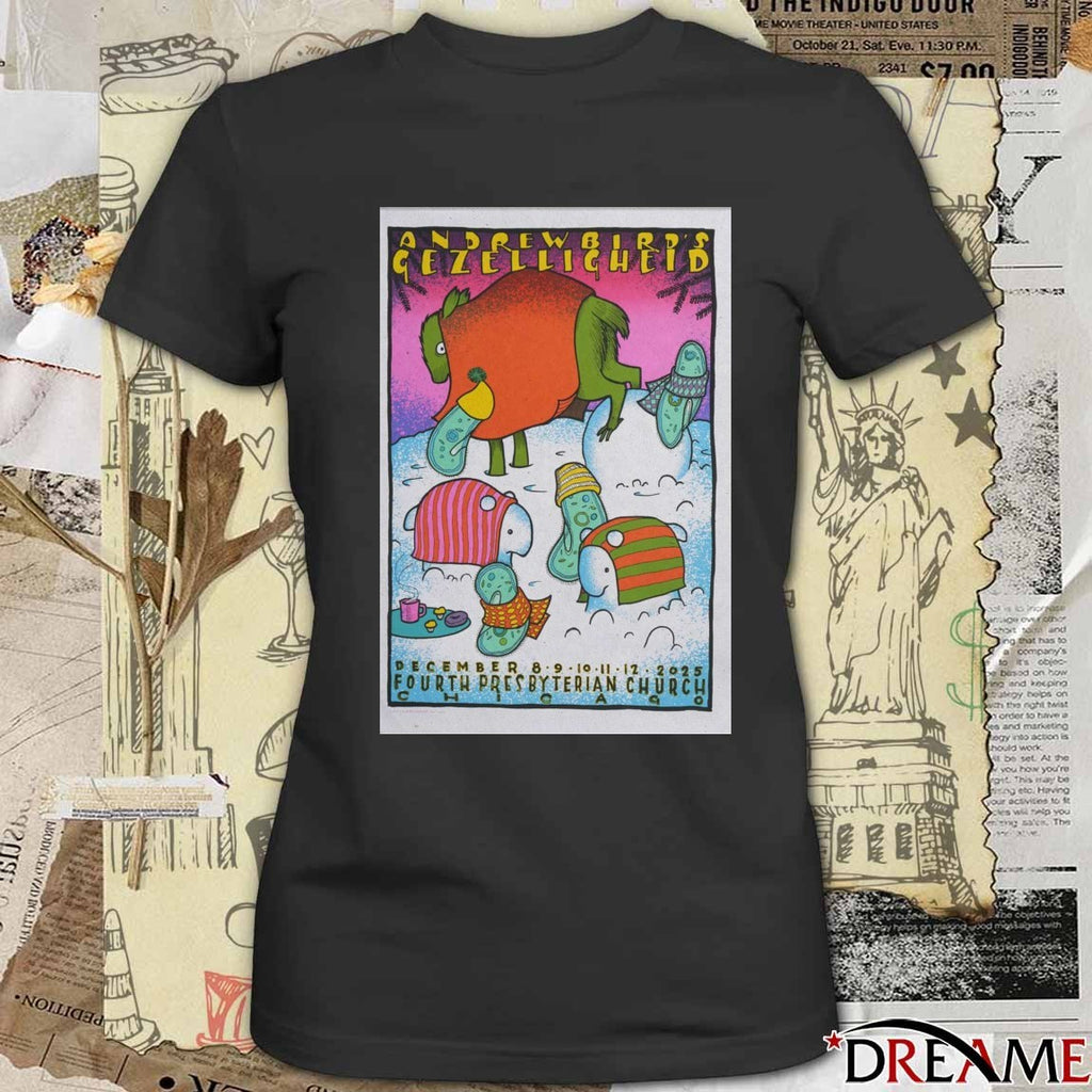 Poster Andrew Bird Fourth Presbyterian Church In Chicago IL December 8-12 2025 t-shirt