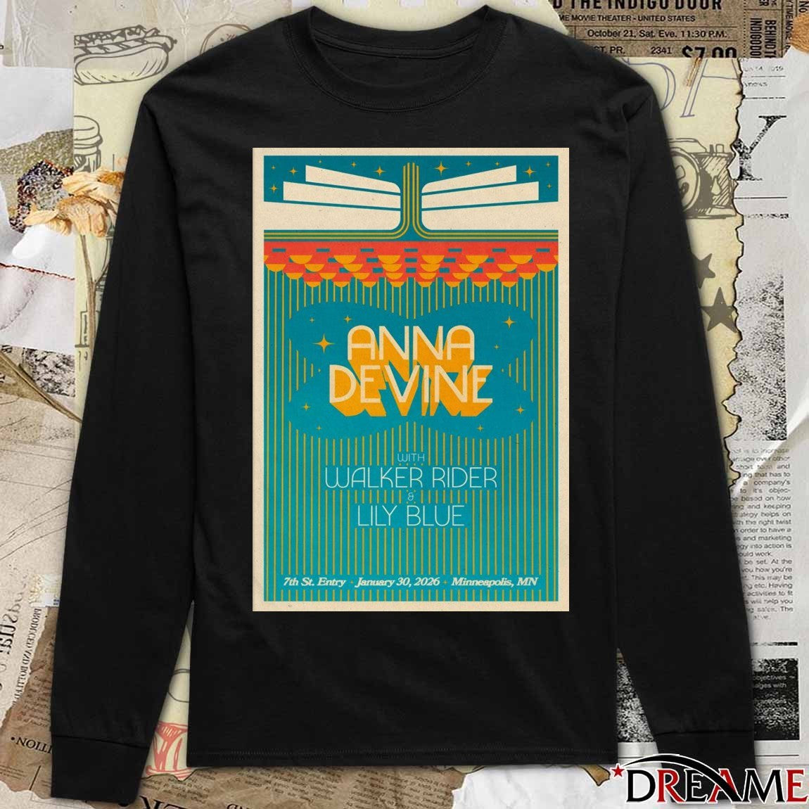Poster Anna Devine January 30 2026 7th St Entry In Minneapolis MN t-shirt