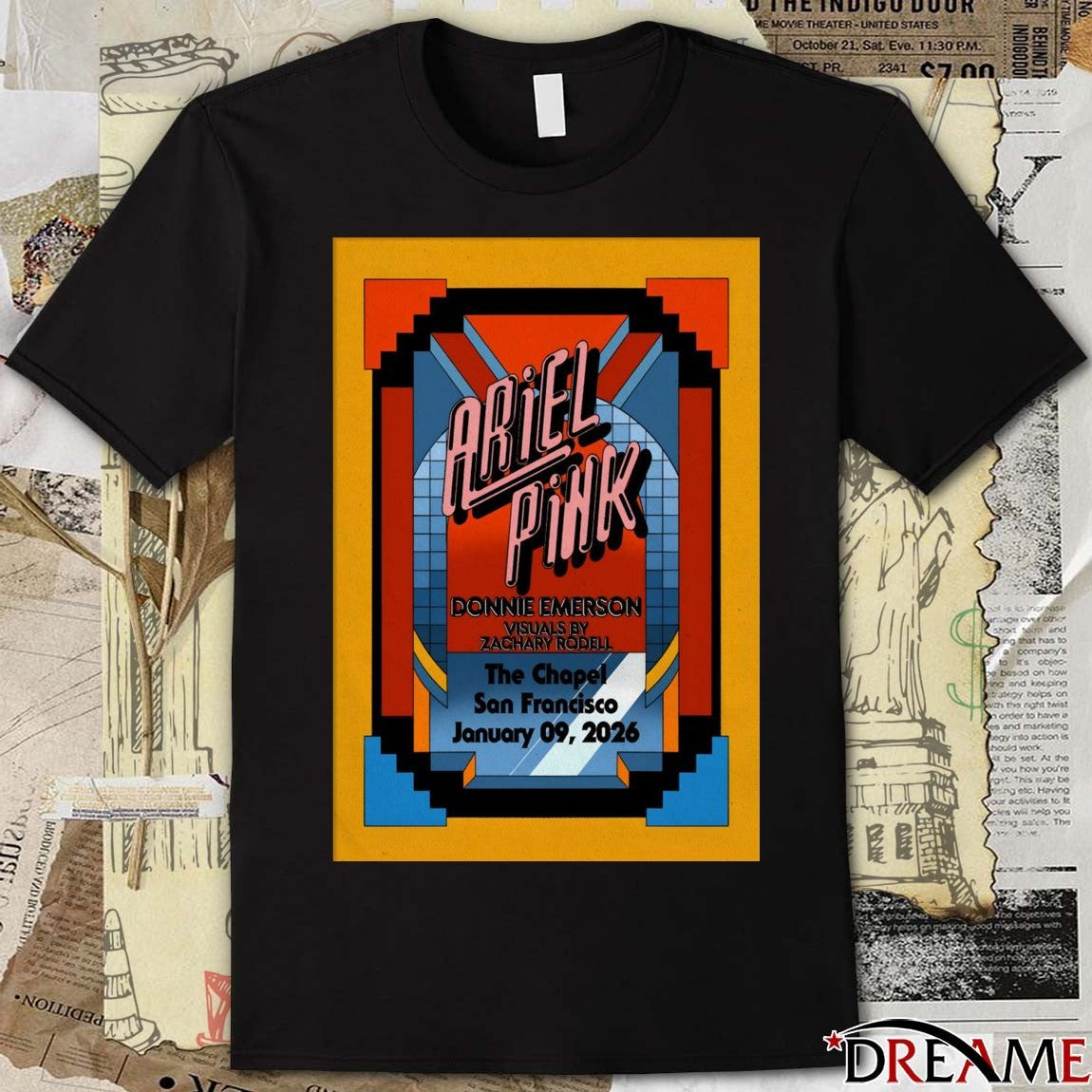 Poster Ariel Pink January 9 2026 The Chapel in San Francisco CA t-shirt