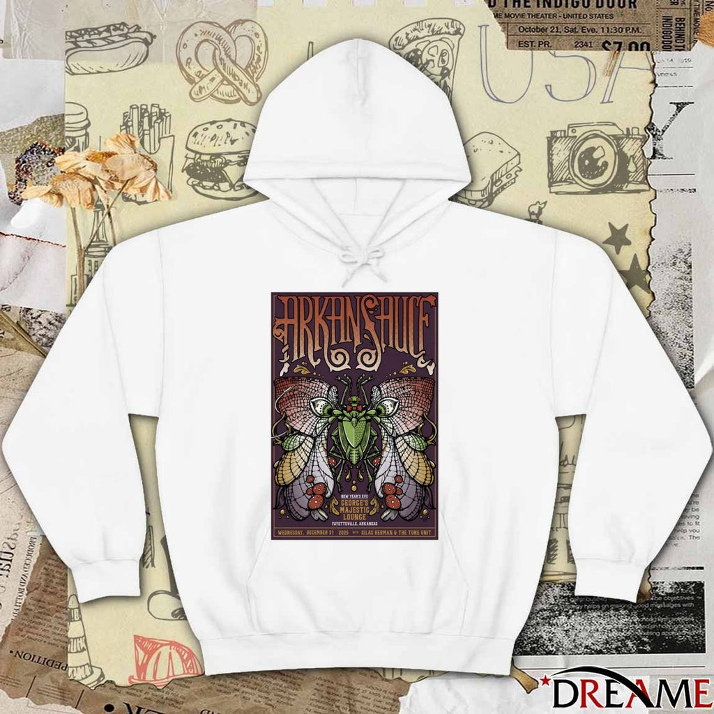 Poster Arkansauce December 31 2025 Fayetteville AR New Year’s Eve t-shirt