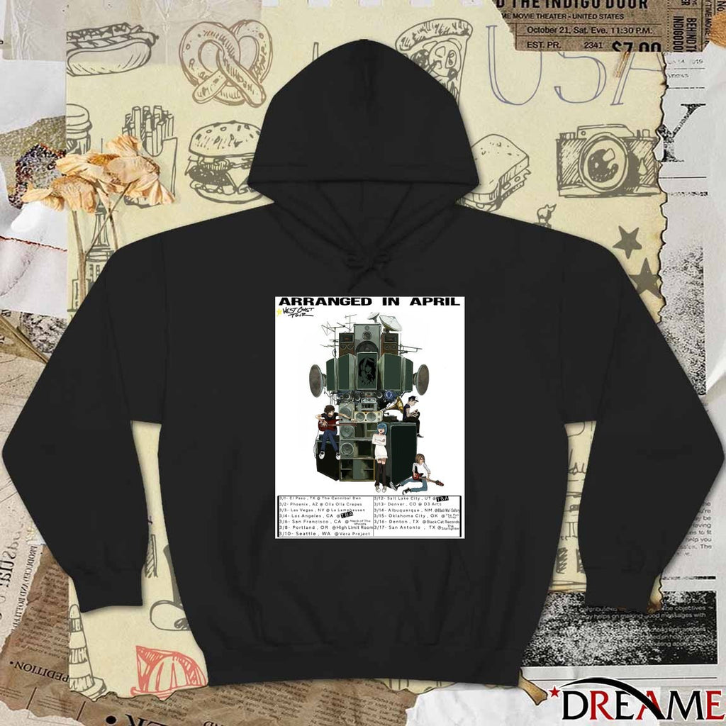 Poster Arranged In April West Coast Tour 2026 March 01- 17 t-shirt