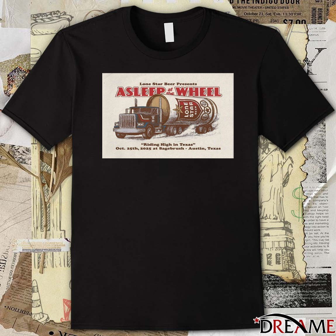 Poster Asleep At The Wheel Riding High In Texas Sagebrush in Austin TX October 25 2025 t-shirt
