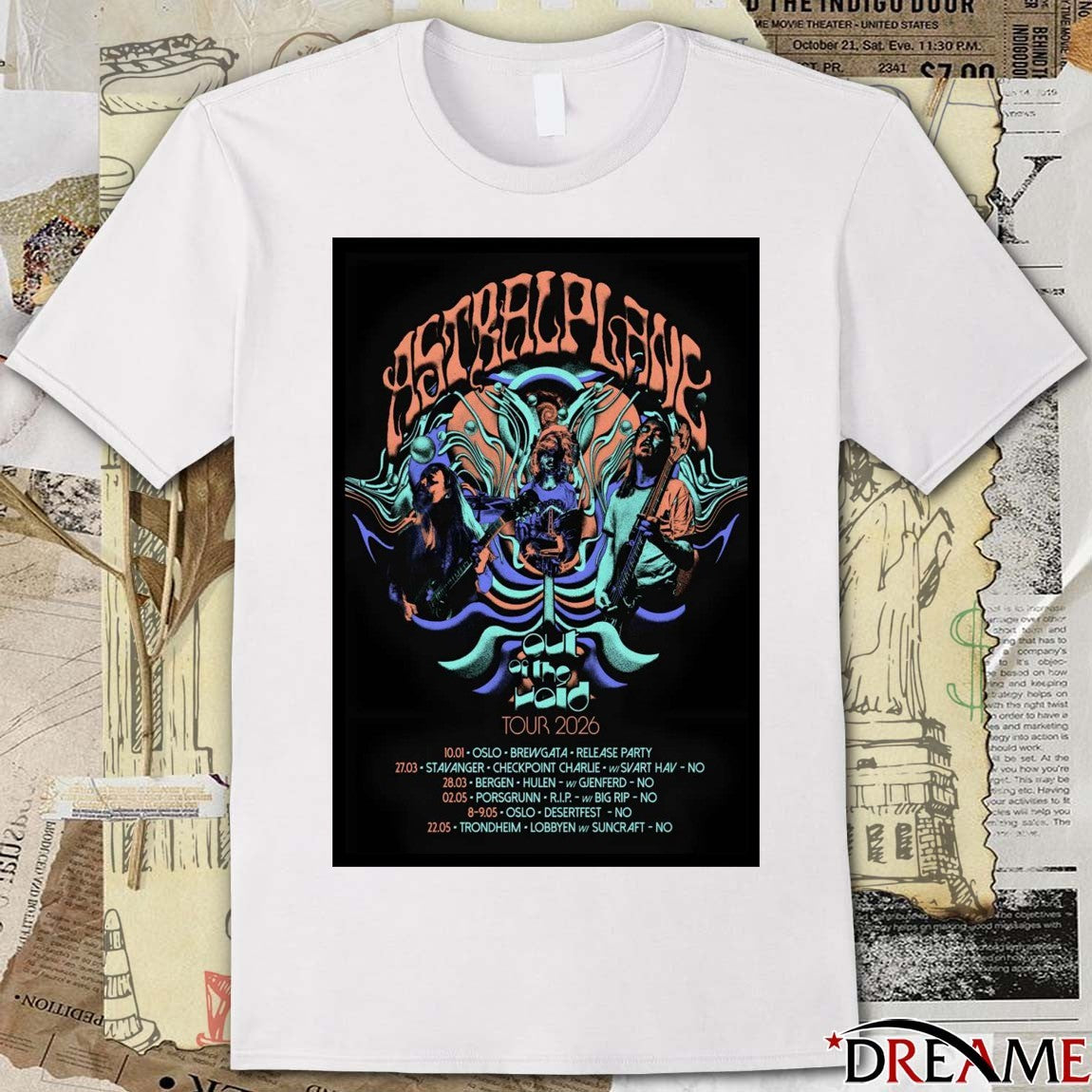 Poster Astral Plane 2026 Out Of The Void Tour March 27 – May 22 t-shirt