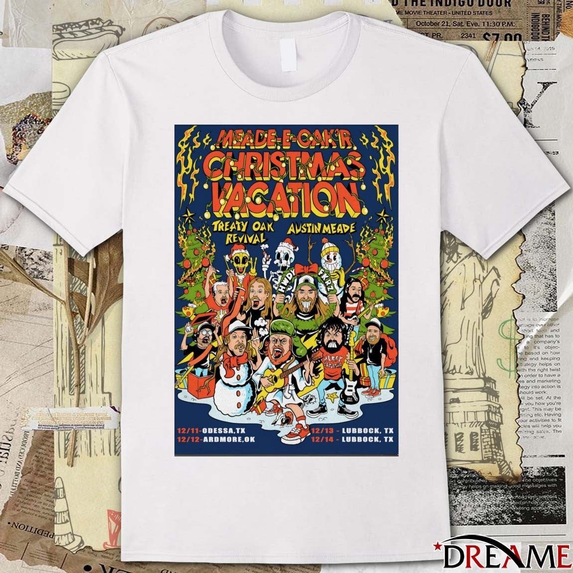 Poster Austin Meade And Treaty Oak Revival December 13-14 2025 Lubbock TX t-shirt