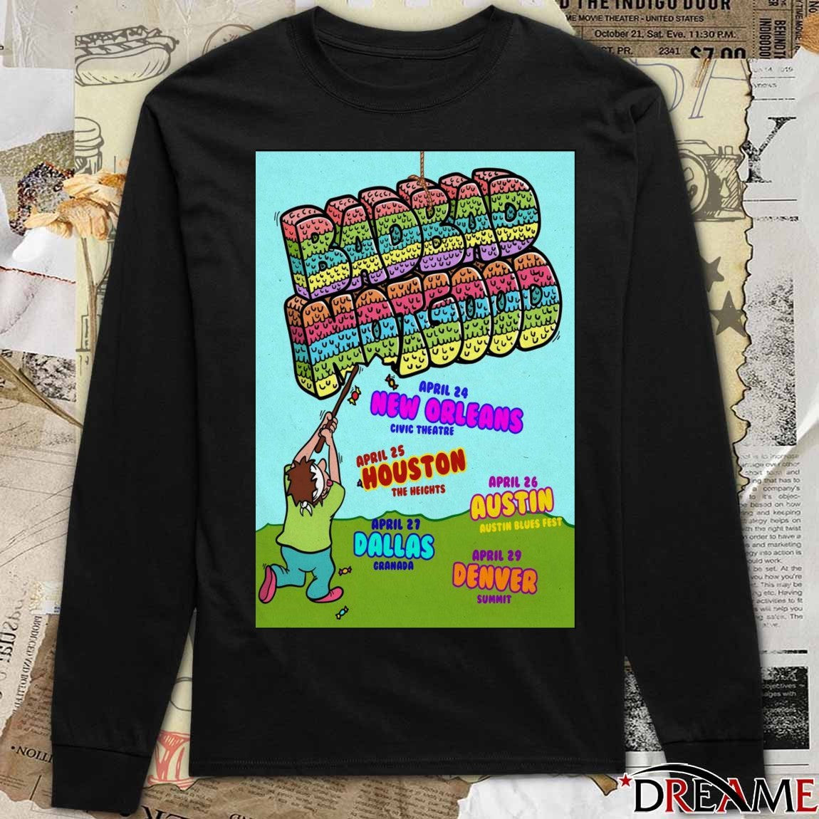Poster BadBadNotGood Tour April 24 – 29 2026 t-shirt