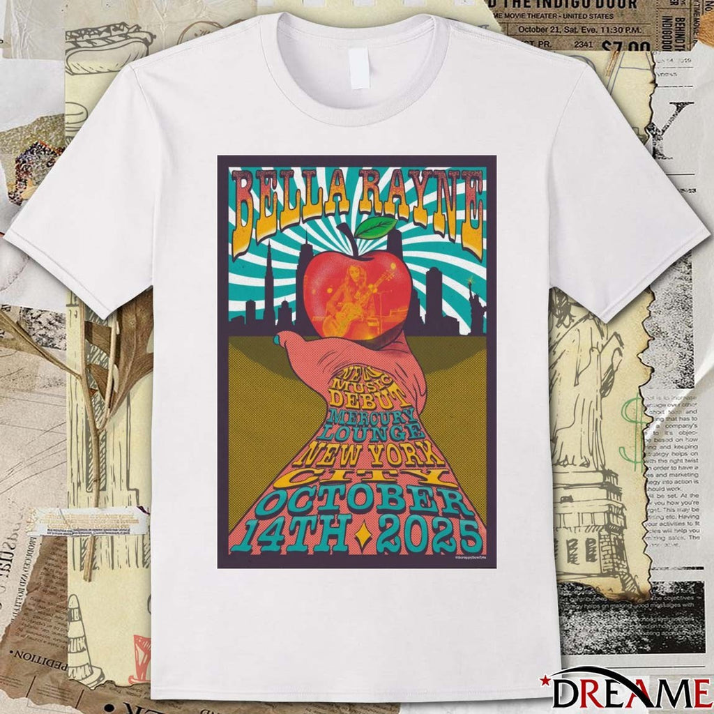 Poster Bella Rayne October 14 2025 New Music Debut Mercury Lounge New York NY t-shirt