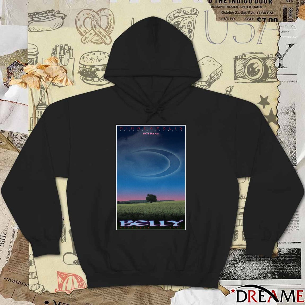 Poster Belly Alternative Band November 11 2025 Minneapolis Parkway Theater Art t-shirt