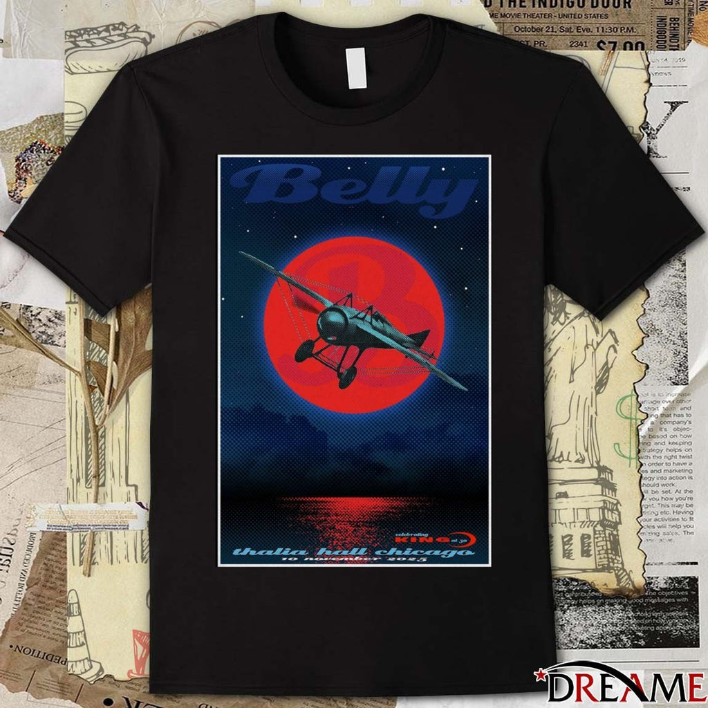 Poster Belly Rock Concert Thalia Hall in Chicago November 10 2025 Art t-shirt