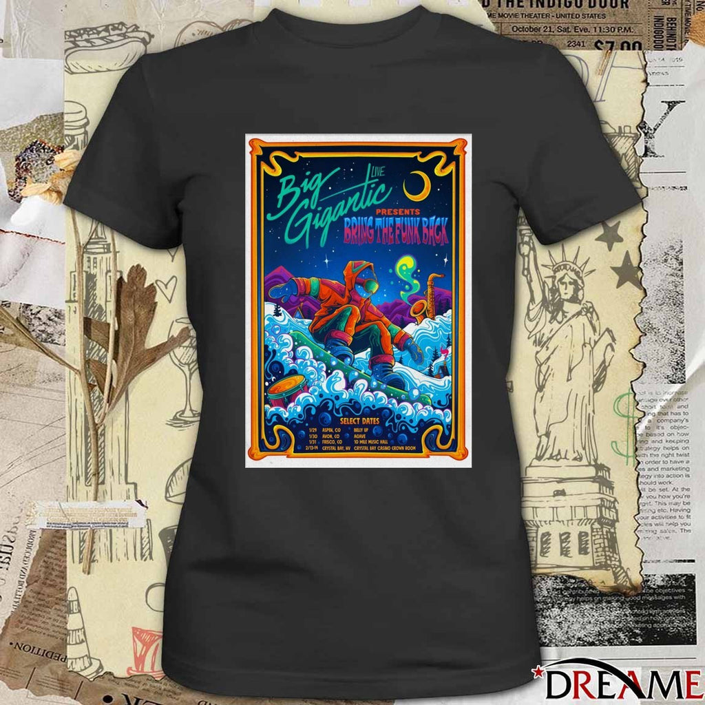 Poster Big Gigantic Live 2026 Bring The Funk Back Tour t-shirt