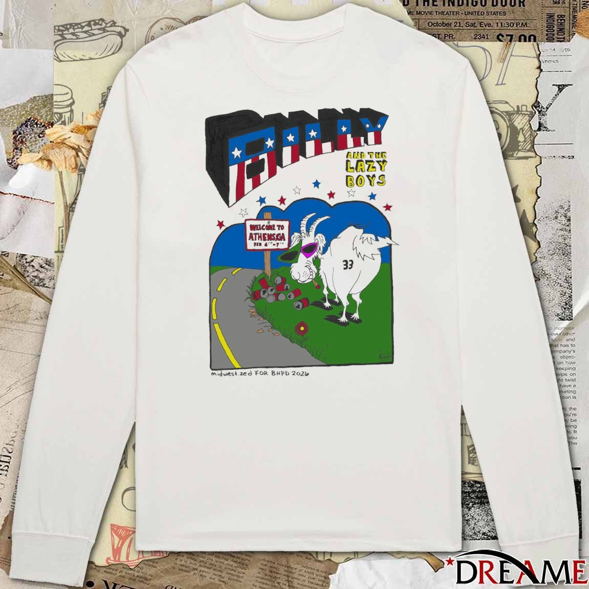 Poster Billy And The Lazy Boys February 6-7 2026 Welcome To Athens, Georgia t-shirt