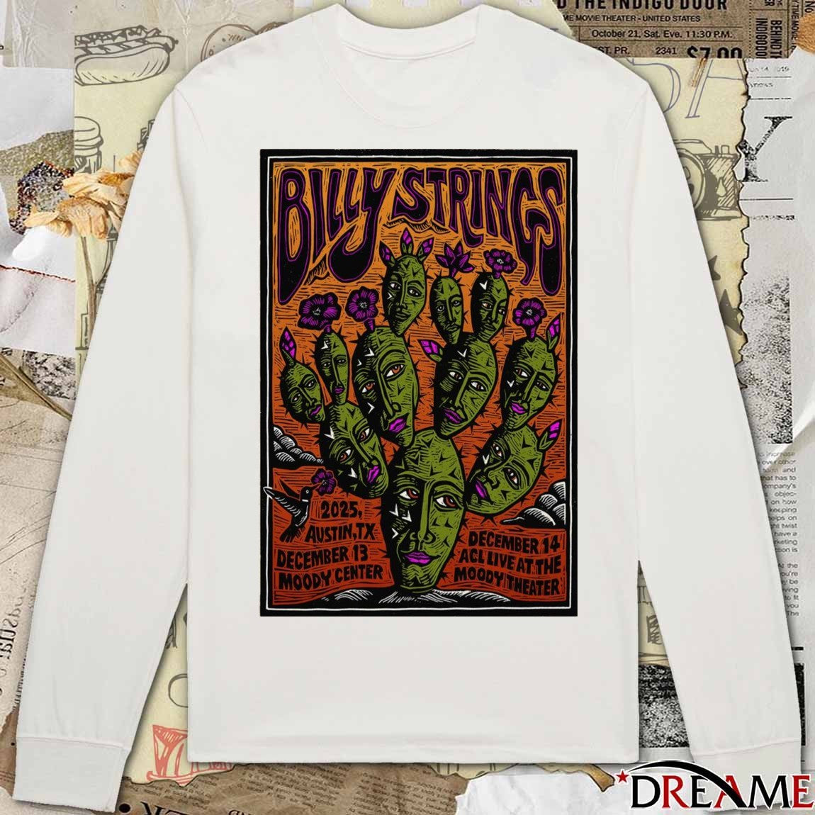 Poster Billy Strings December 13-14 2025 Moody Theater Austin TX t-shirt